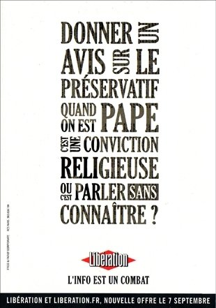 Libé se fait le Pape Libé se fait le Pape